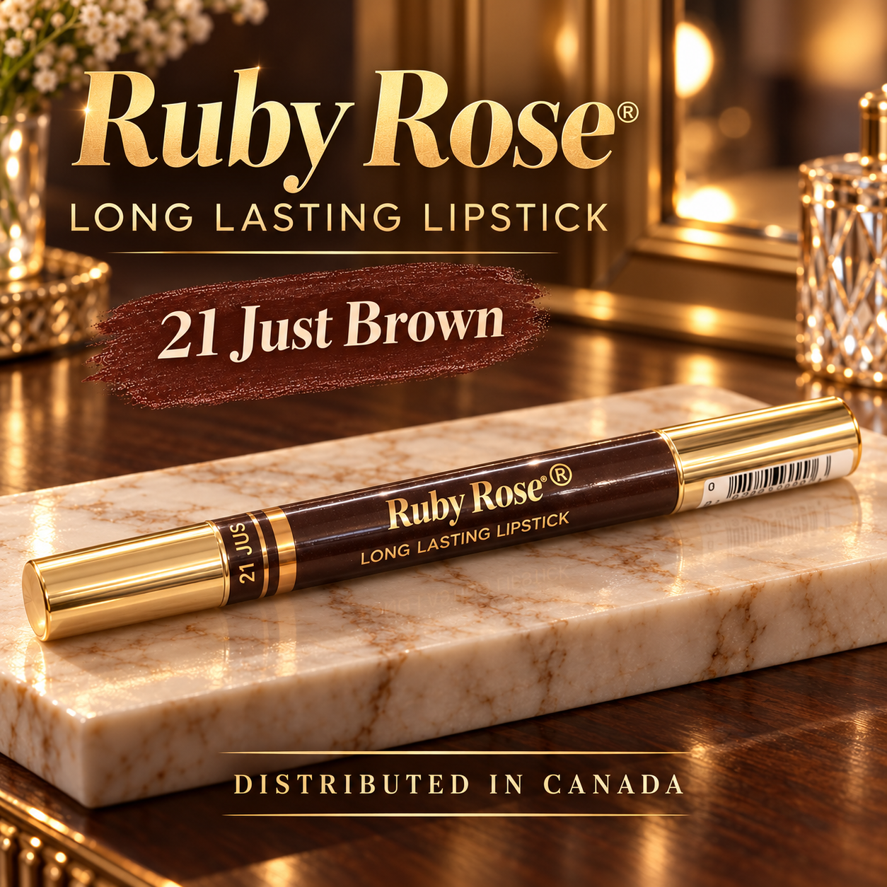 Ruby Rose Long Lasting Lipstick – 21 Just BrownRuby